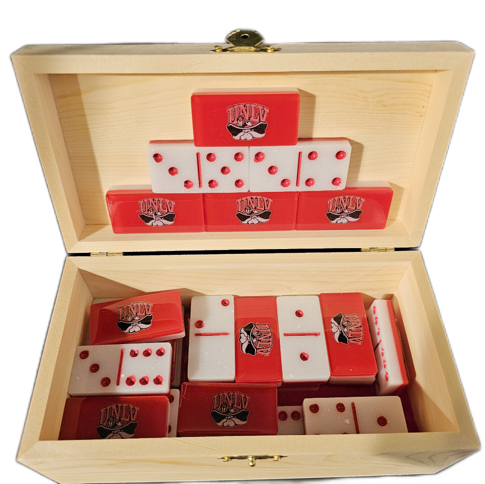 Picture of UNLV Red and White with white dots