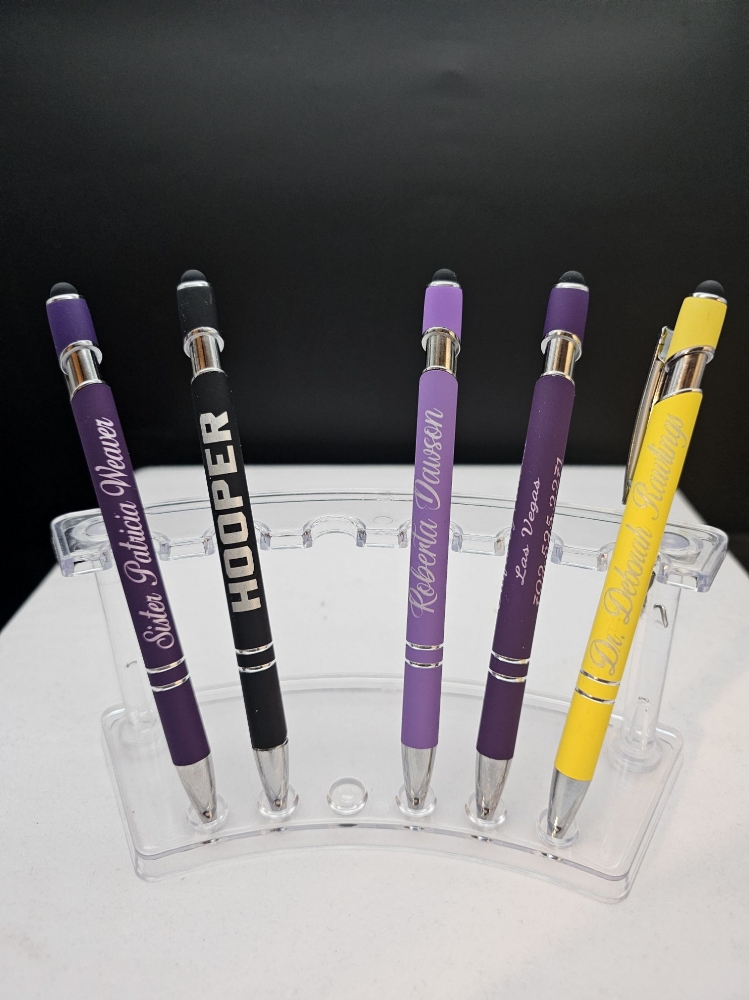 Picture of Personalized Laser Engraved Ink Pen with Stylus