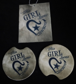 Picture of Car Air Freshener with Matching Car Coasters