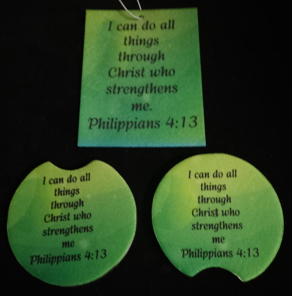 Picture of Car Air Freshener with Matching Car Coasters