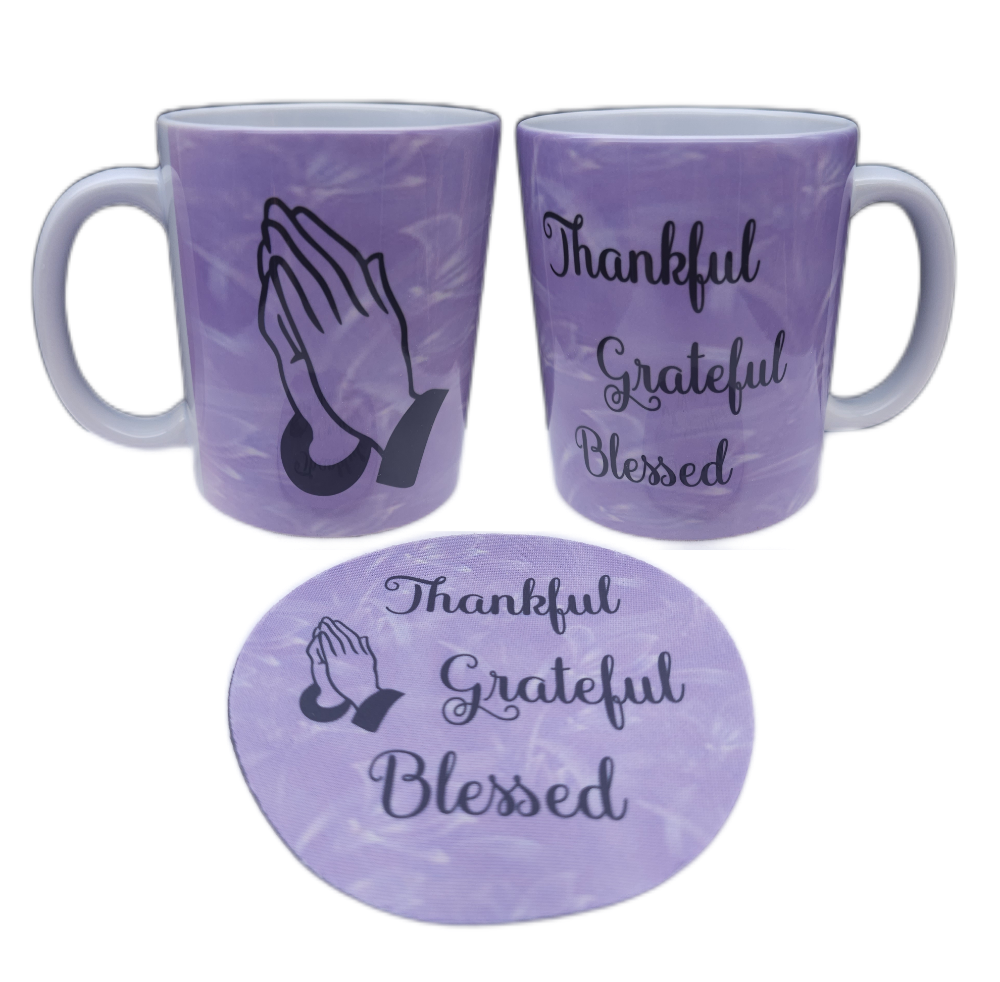 Picture of Thankful Grateful Blessed with Praying Hands