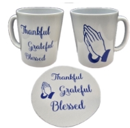 Picture of Thankful Grateful Blessed with Praying Hands
