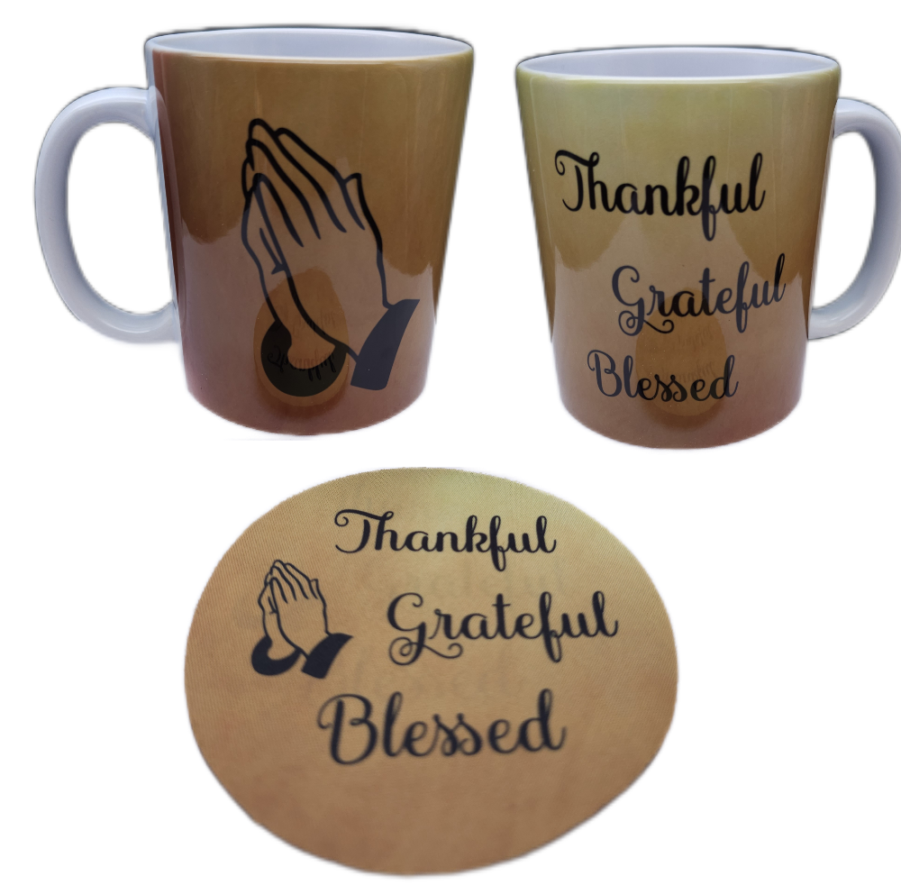 Picture of Thankful Grateful Blessed with Praying Hands