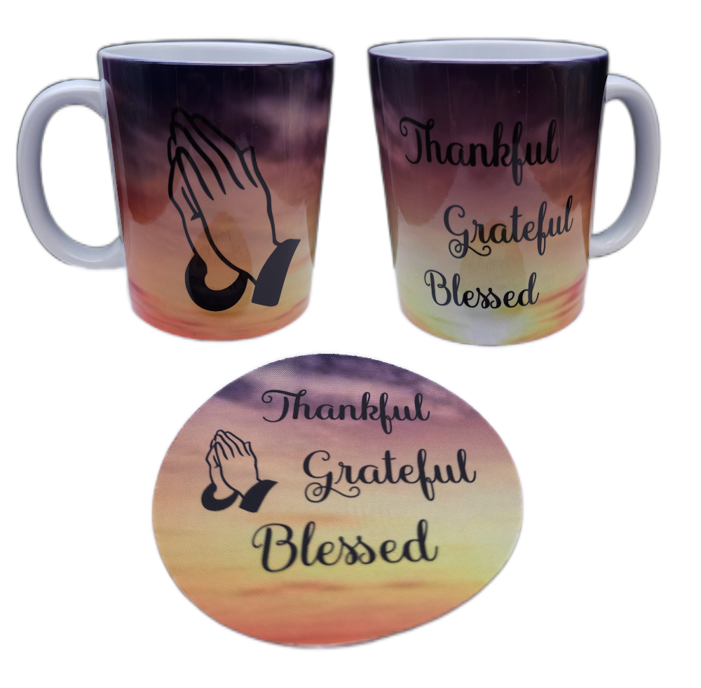 Picture of Thankful Grateful Blessed with Praying Hands