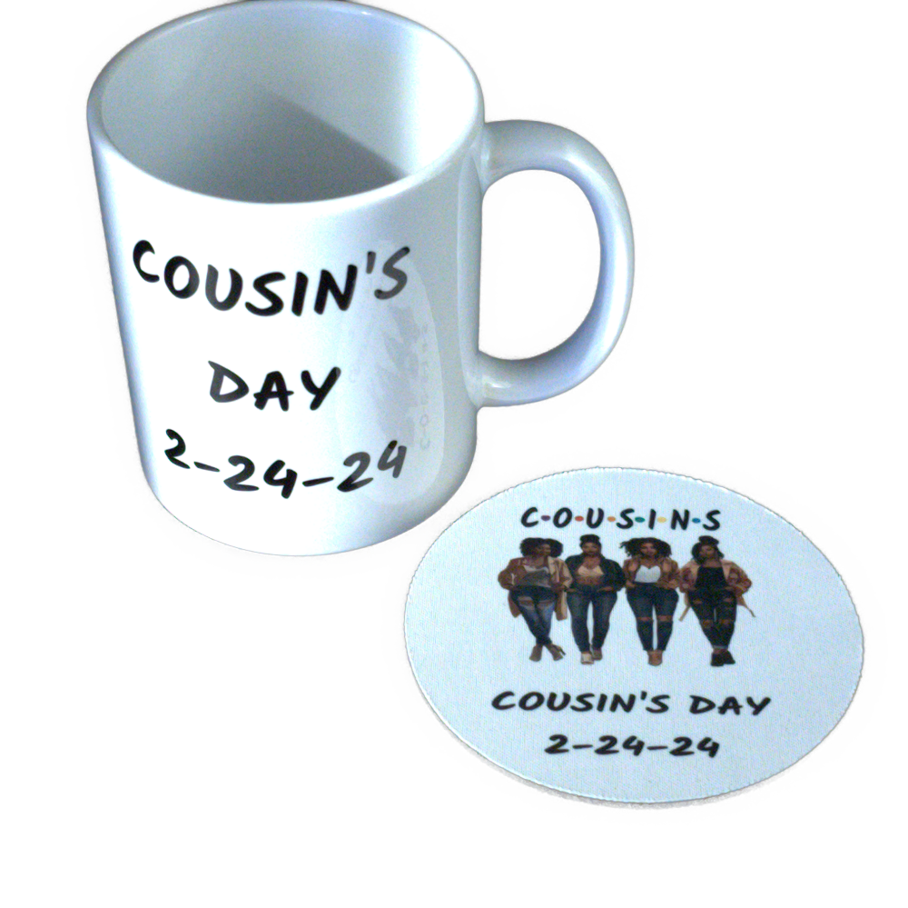 Picture of Cousins Coffee Cup with matching coaster