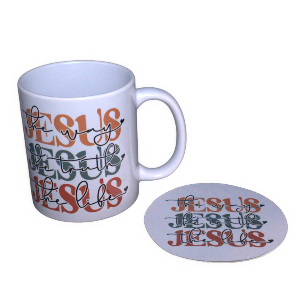 Picture of Jesus Coffee Cup with matching coaster