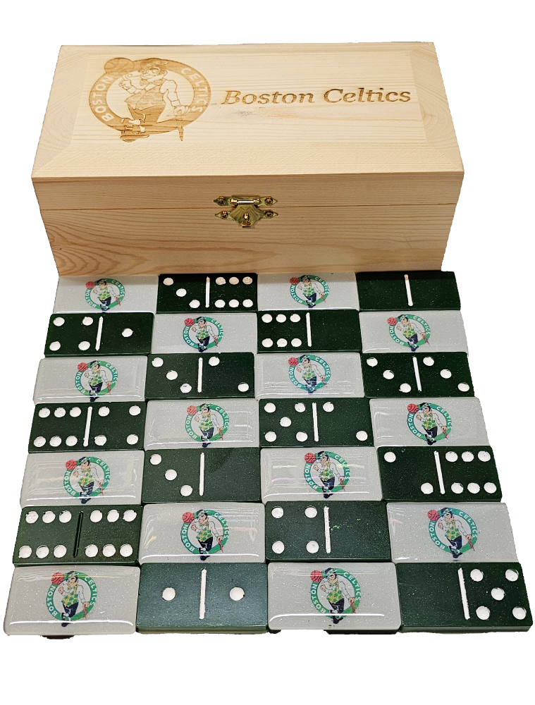 Picture of Boston Celtics Domino Set Green and white with white dots