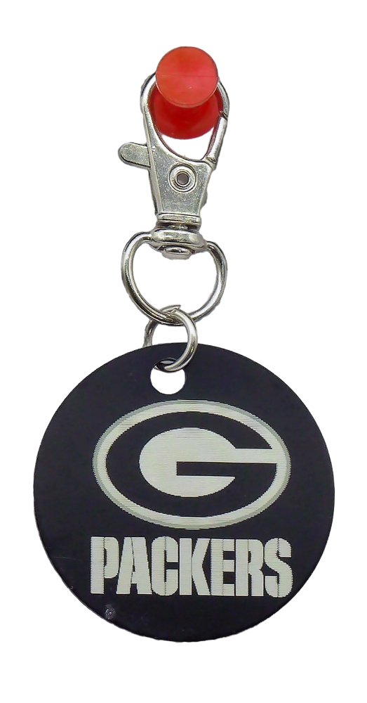 Picture of Green Bay Packers Black Metal Key Chain
