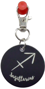 Picture of Black Metal Zodiac Sign Steel Key Chain