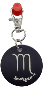 Picture of Black Metal Zodiac Sign Steel Key Chain