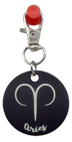 Picture of Black Metal Zodiac Sign Steel Key Chain
