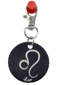 Picture of Black Metal Zodiac Sign Steel Key Chain