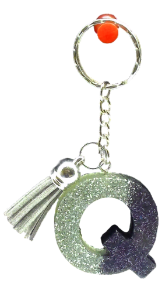 Picture of Glittered Initial Key Chains