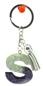 Picture of Glittered Initial Key Chains