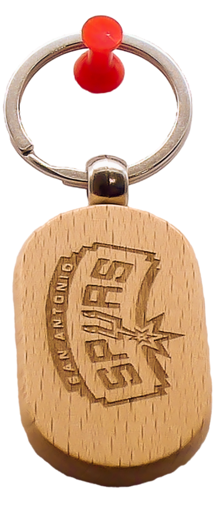 Picture of San Antonio Spurs Wood Engraved Keychain