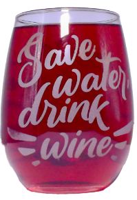Picture of Stemless Engraved Wine Glasses