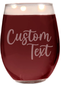 Picture of Stemless Engraved Wine Glasses