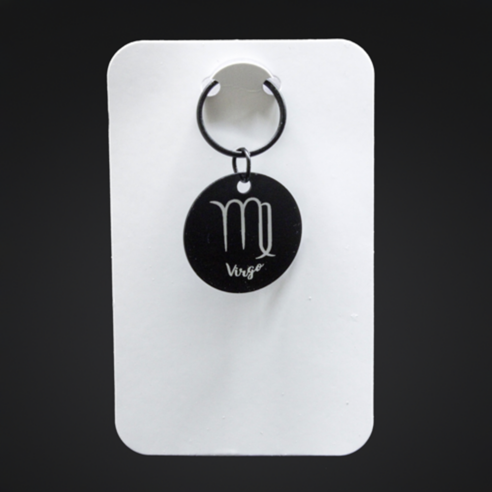 Picture of Black Metal Zodiac Sign Steel Key Chains