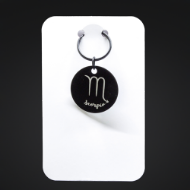 Picture of Black Metal Zodiac Sign Steel Key Chains