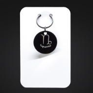 Picture of Black Metal Zodiac Sign Steel Key Chains