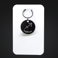 Picture of Black Metal Zodiac Sign Steel Key Chains