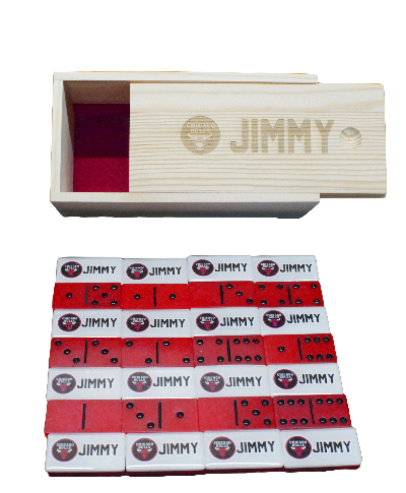 Picture of Chicago Bulls Customized Domino Set