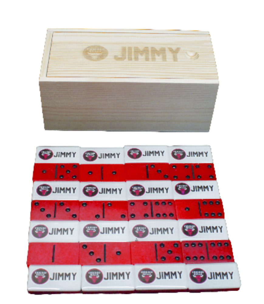 Picture of Chicago Bulls Customized Domino Set