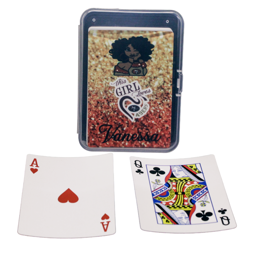 Picture of This Girl Loves 49ers Playing Cards