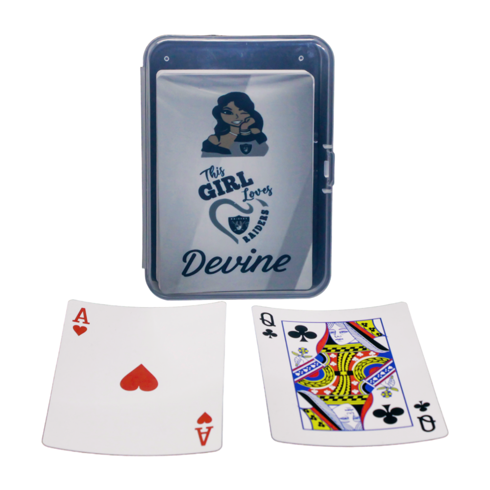 Picture of This Girl Loves Raiders Playing Cards